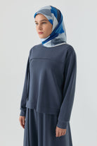 Dikiş Detaylı Takım - İndigo TUGBA