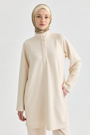 Örme Tunik - Bej TUGBA