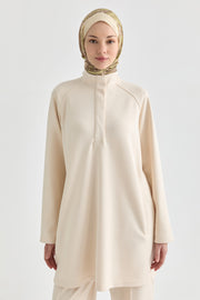 Örme Tunik - Bej TUGBA