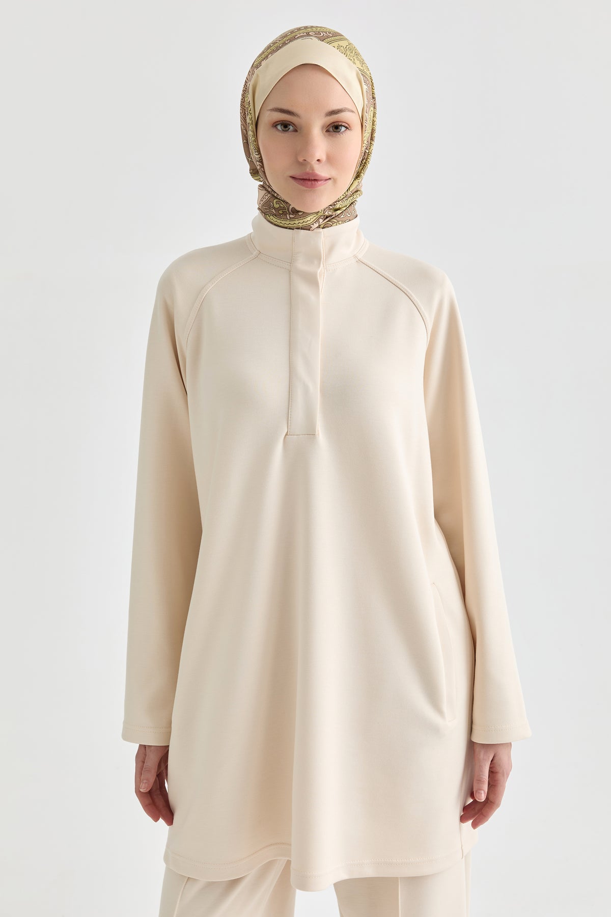 Örme Tunik - Bej TUGBA