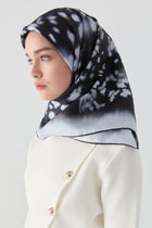 Sebu Twill İpek Eşarp - Lacivert TUGBA