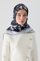 Sebu Twill İpek Eşarp - Lacivert TUGBA