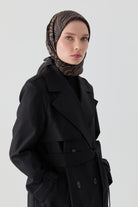 Nilda Twill İpek Eşarp - Kahve TUGBA