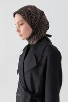 Nilda Twill İpek Eşarp - Kahve TUGBA