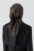 Nilda Twill İpek Eşarp - Kahve TUGBA
