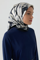 Didar Twill İpek Eşarp - Lacivert TUGBA