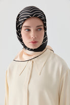 Ahenk Sura İpek Eşarp - Siyah TUGBA