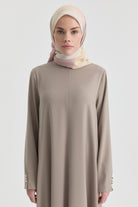 Funda Çiçek Desenli Natural Eşarp - Lila TUGBA