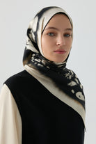 Sebu Twill İpek Eşarp - Siyah TUGBA