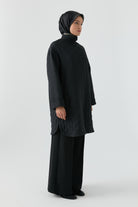 Baklava Desenli Mont - Siyah TUGBA