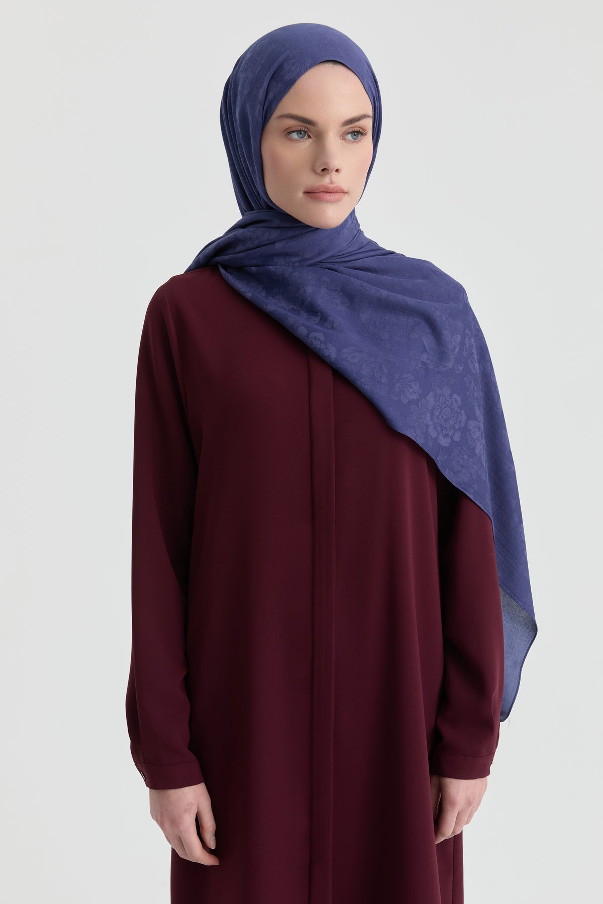 Chal Jacquard Roza - Índigo