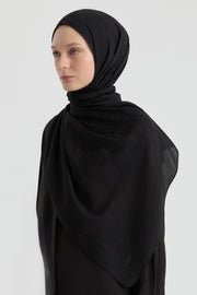 Roza Jakar Şal - Siyah TUGBA