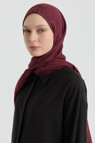 Roza Jakar Şal - Bordo TUGBA
