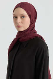 Roza Jakar Şal - Bordo TUGBA