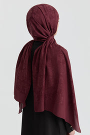 Roza Jakar Şal - Bordo TUGBA
