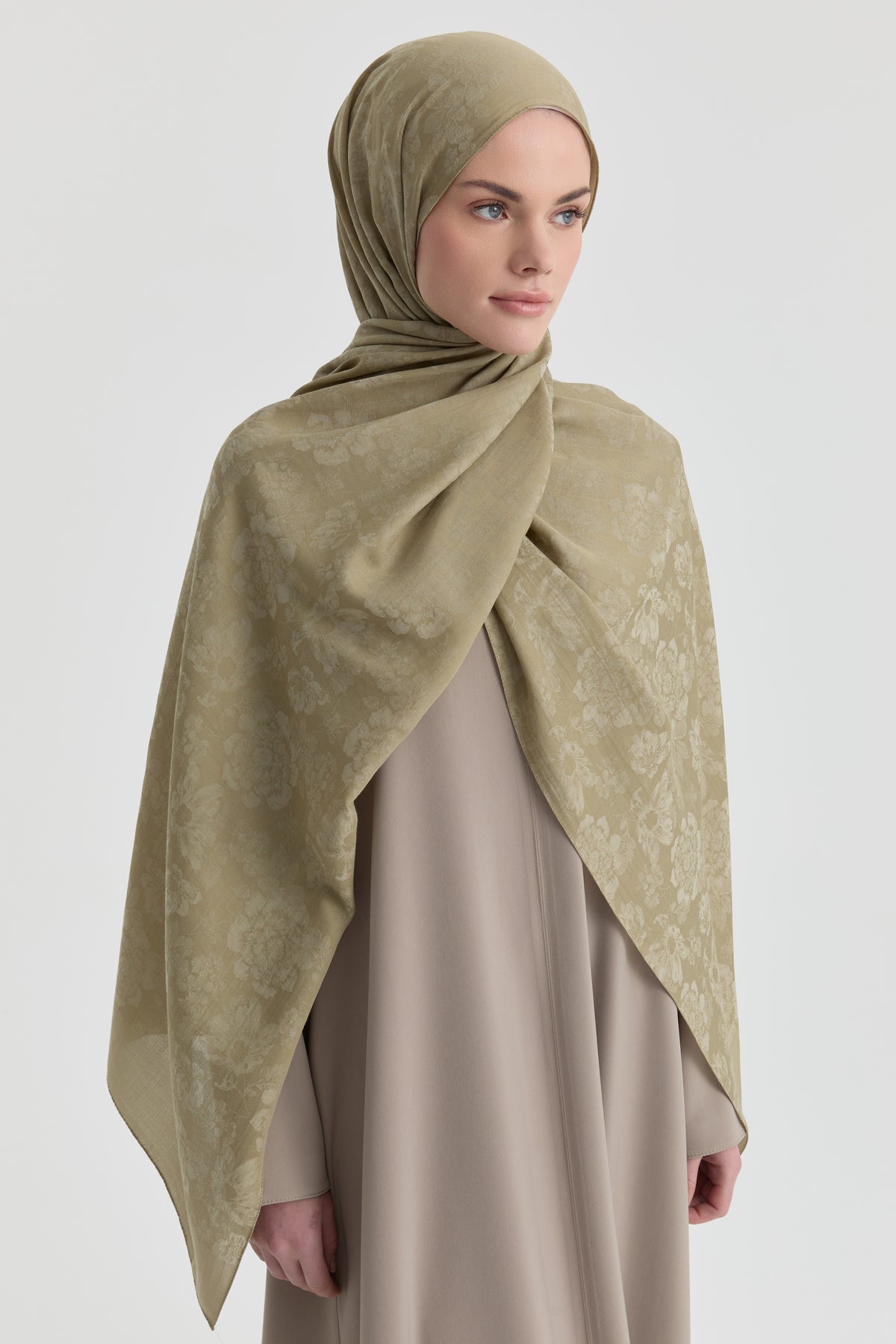Chal de jacquard rosa - Çağla
