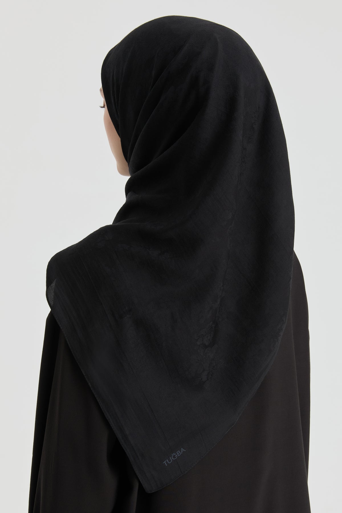 Roza Jakar Eşarp - Siyah TUGBA