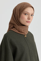 Roza Jakar Eşarp - Açık Kahve TUGBA