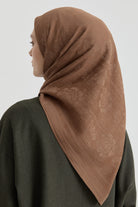 Roza Jakar Eşarp - Açık Kahve TUGBA