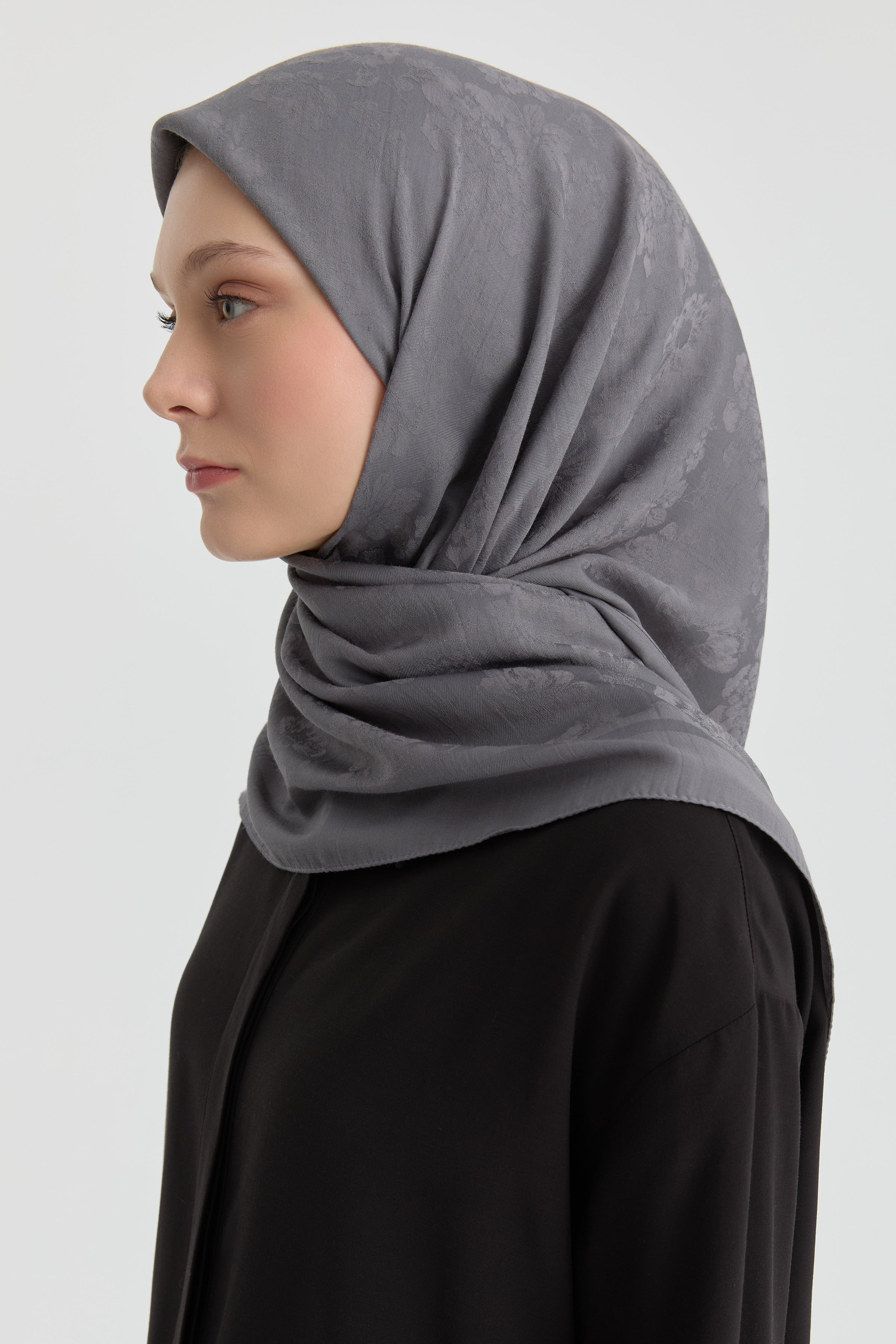 Roza Jakar Eşarp - Antrasit TUGBA