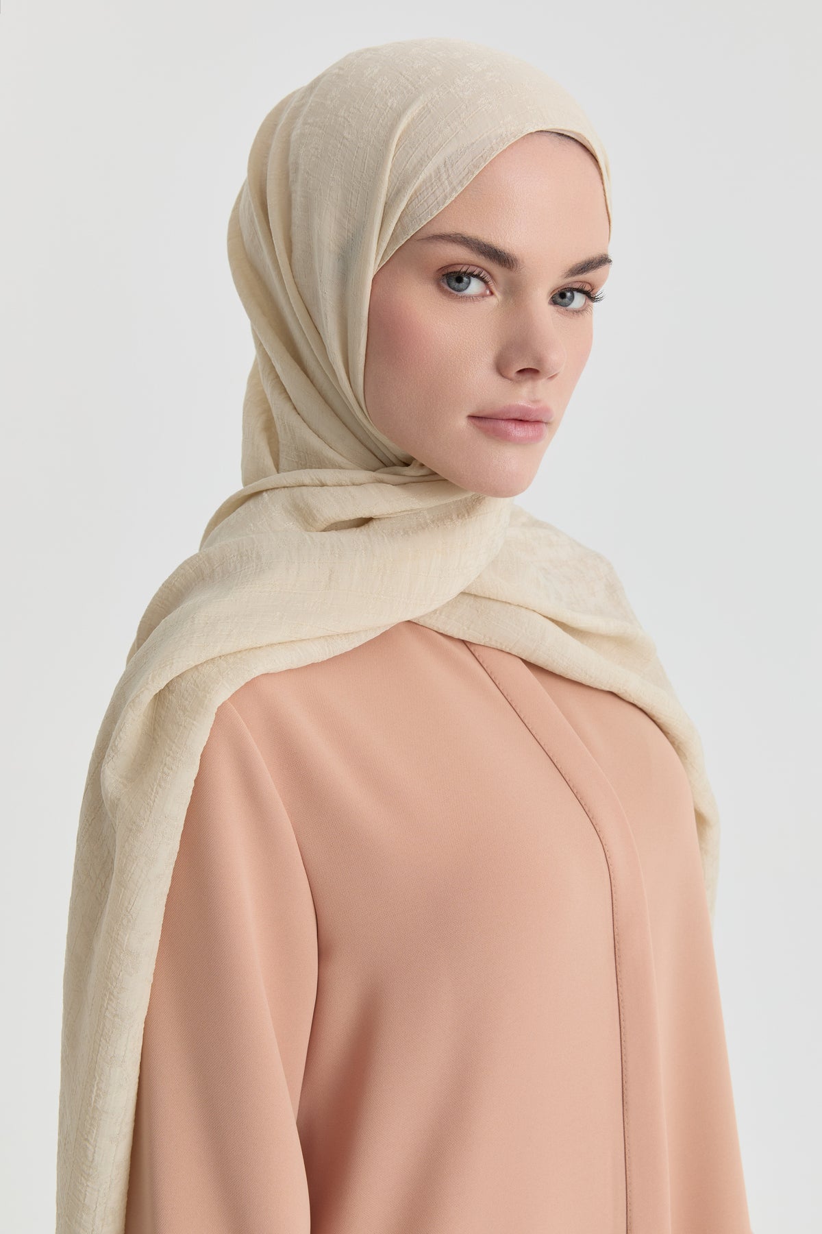 Bufanda de jacquard Tulin - Crema