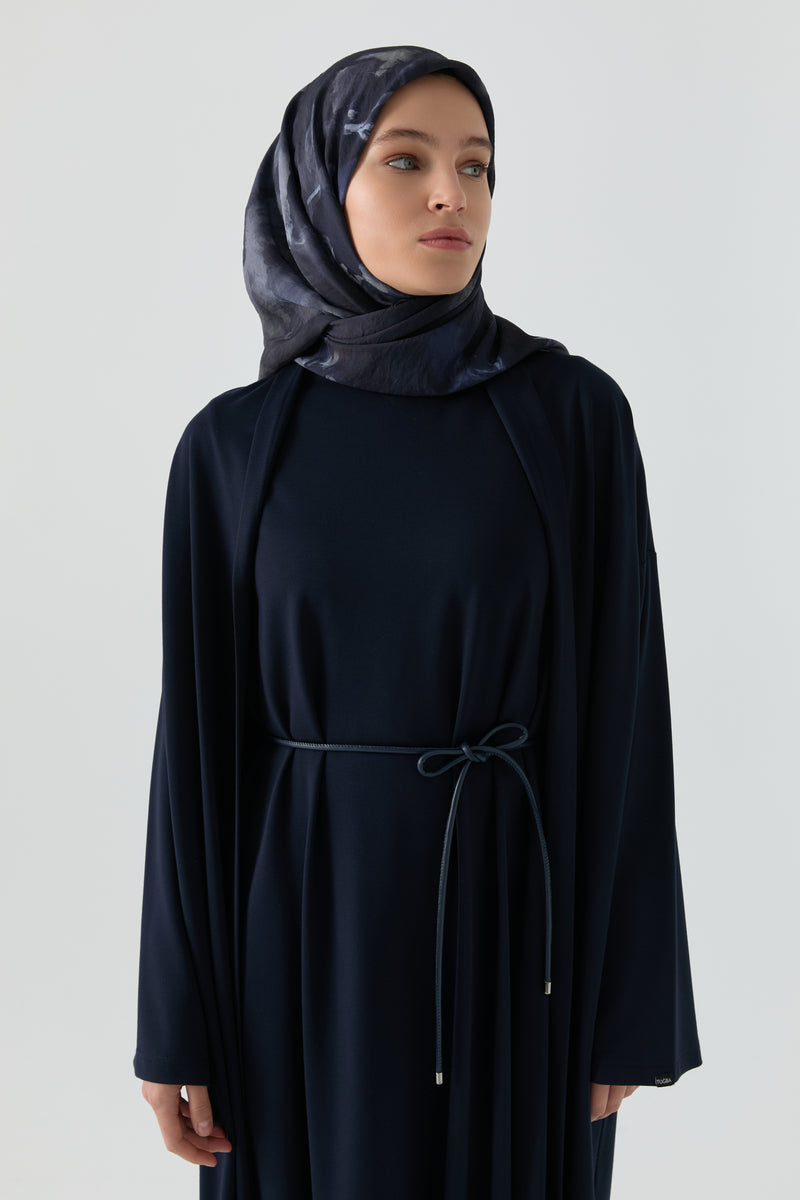 Hülya Natural Eşarp - Lacivert TUGBA