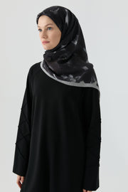 Hülya Natural Eşarp - Siyah TUGBA