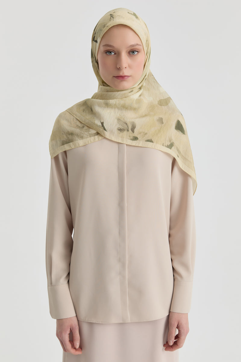 Hülya Natural Eşarp - Açık Yeşil TUGBA