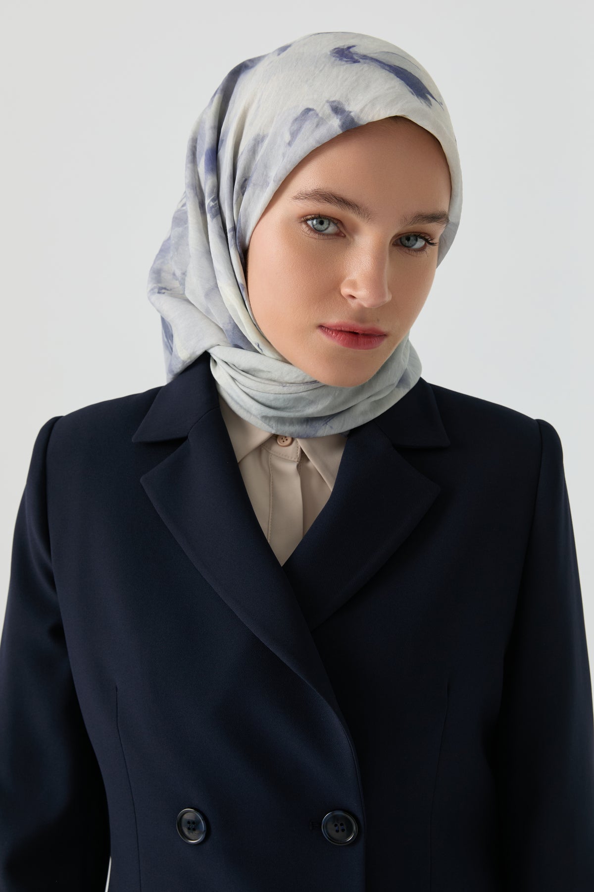 Hülya Natural Eşarp - Açık Mavi TUGBA