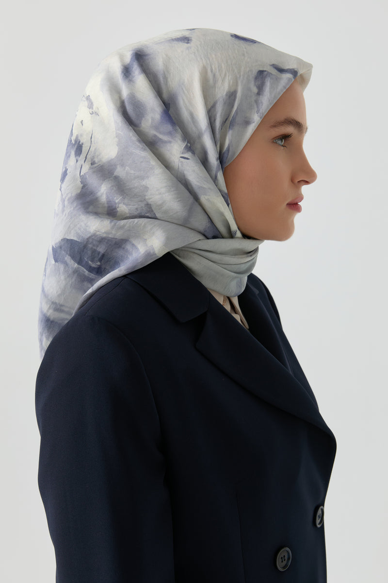 Hülya Natural Eşarp - Açık Mavi TUGBA