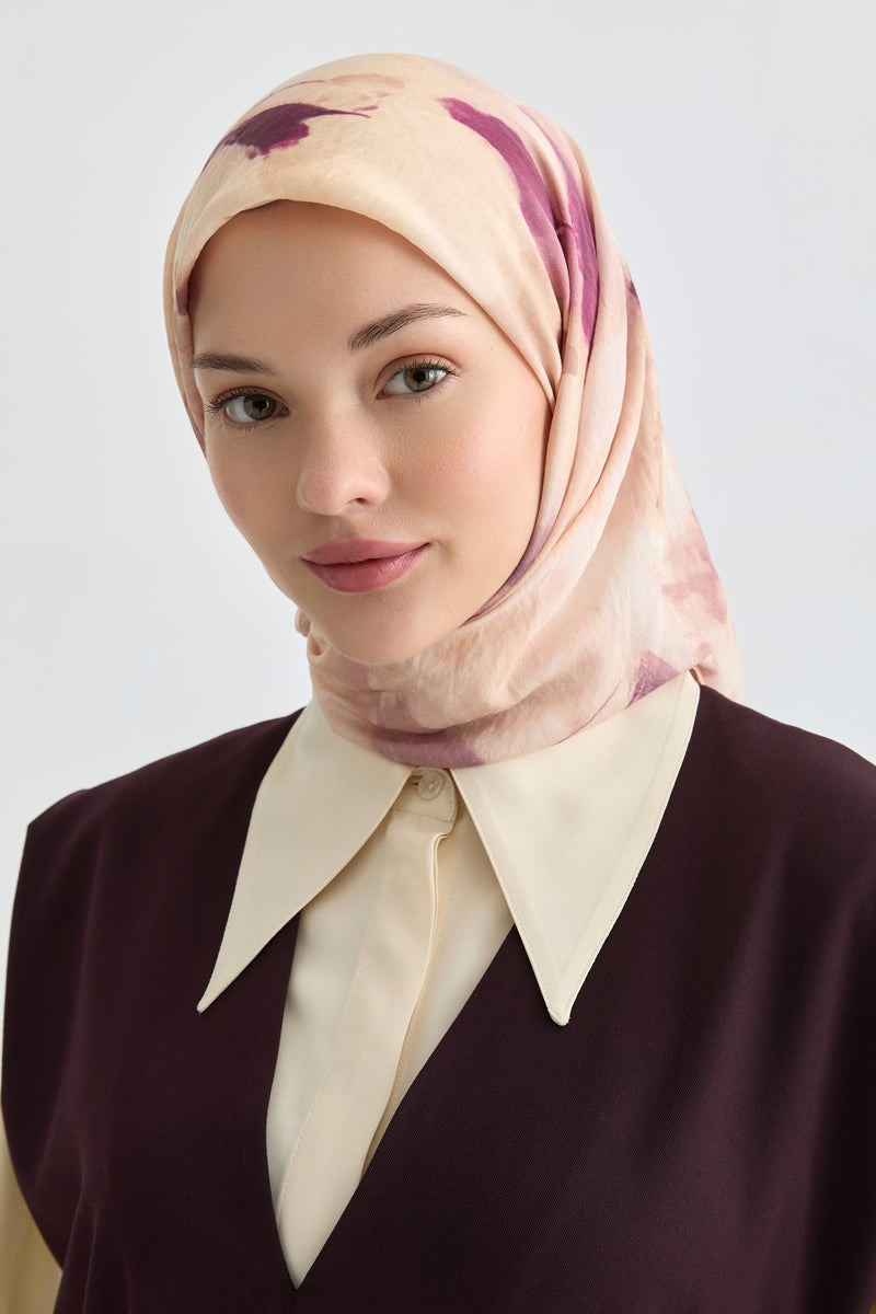 Hülya Natural Eşarp - Pudra TUGBA