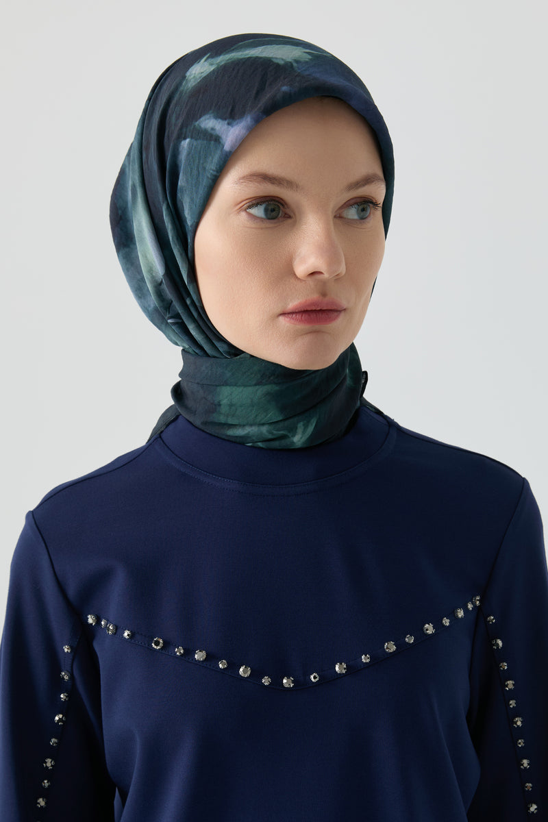 Hülya Natural Eşarp - Göl Yeşili TUGBA