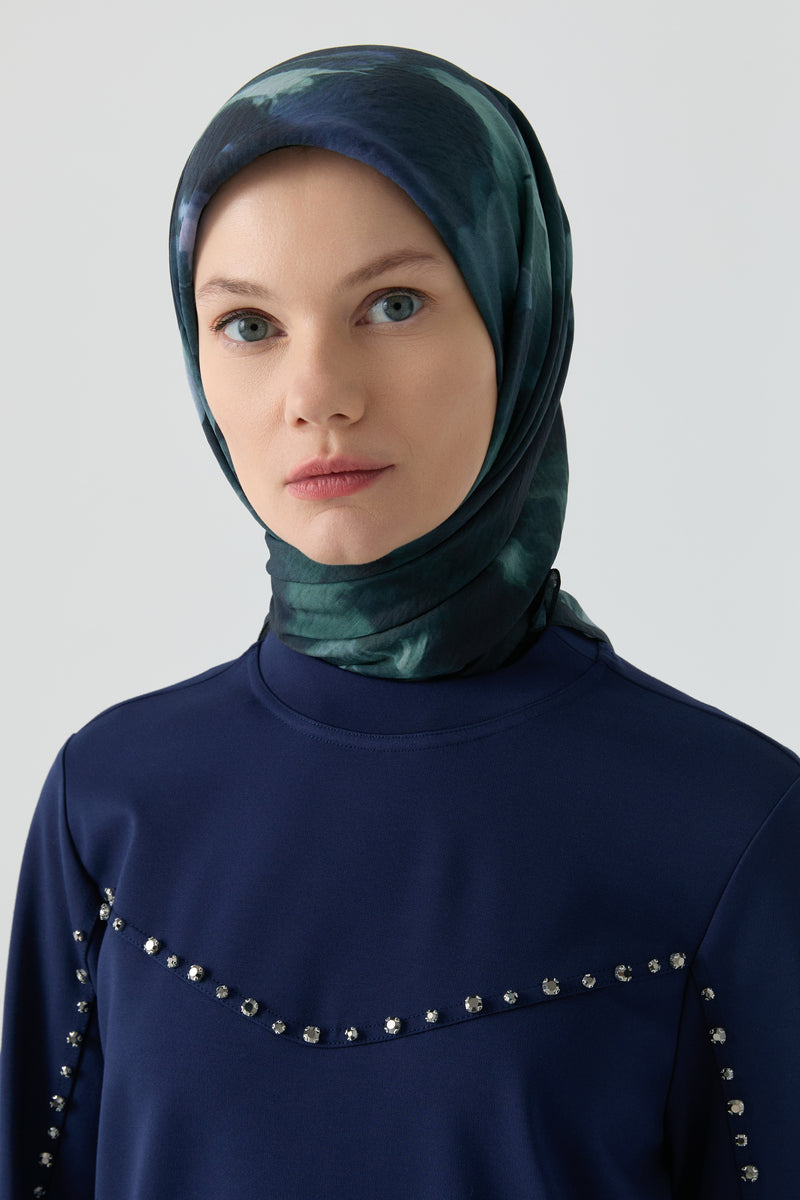 Hülya Natural Eşarp - Göl Yeşili TUGBA