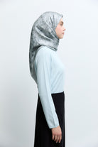 Belva Twill İpek Eşarp - Gümüş TUĞBA