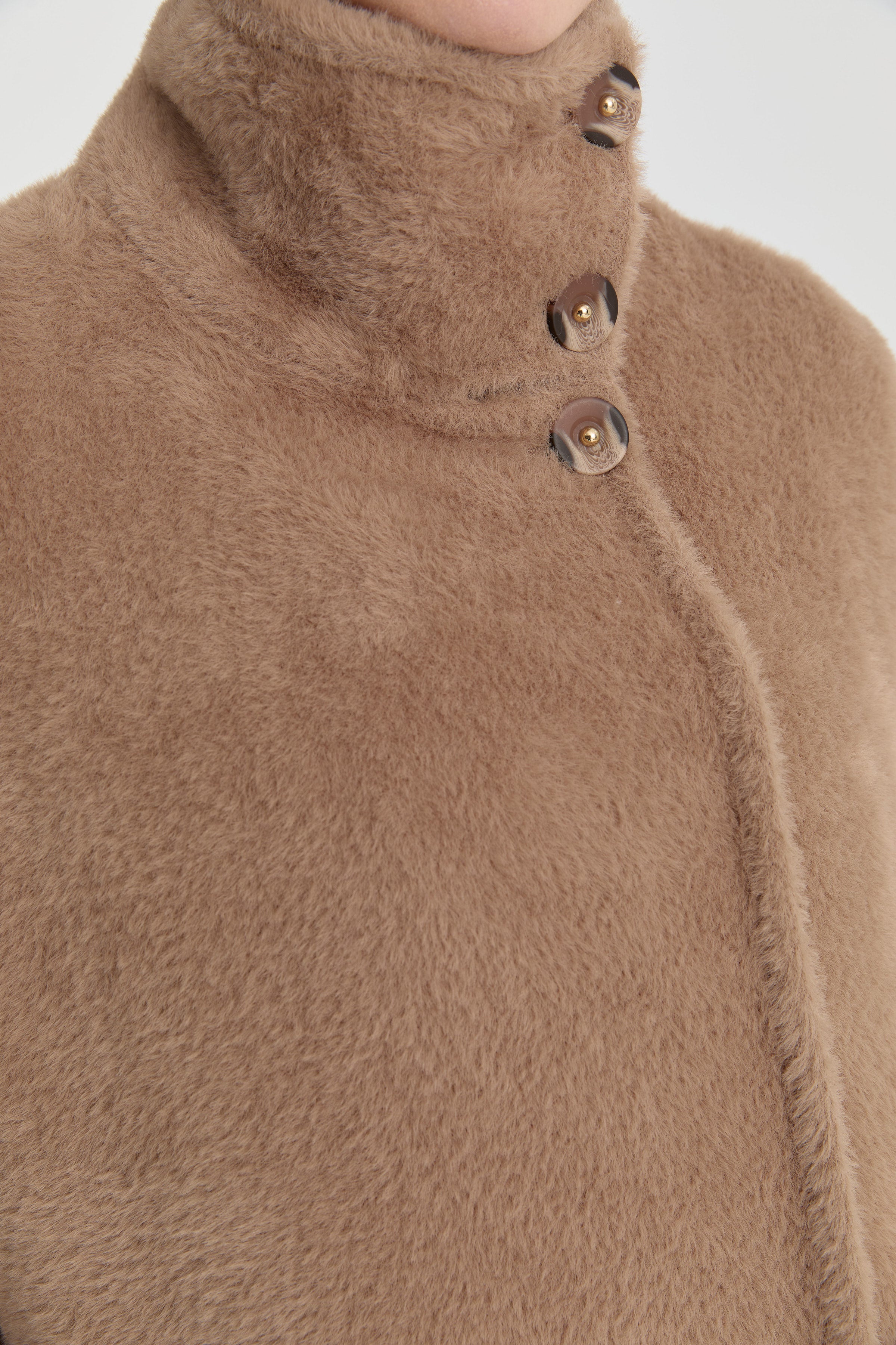 Dik Yakalı Mont - Vizon TUGBA