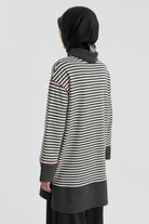 Boğazlı Yaka Tunik - Antrasit TUGBA