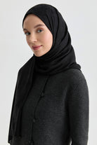 Elif Jakar Natural Şal - Siyah TUGBA