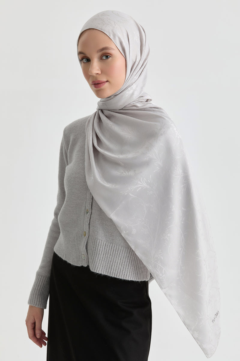 Elif Jakar Natural Şal - Gümüş TUGBA