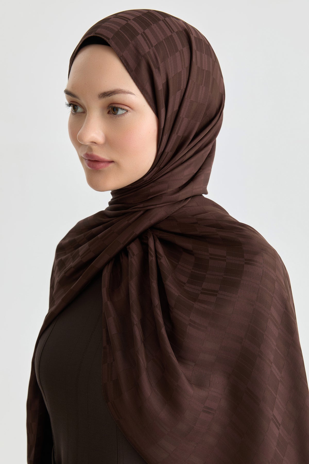 Erna Jakar Natural Şal - Kahve TUGBA