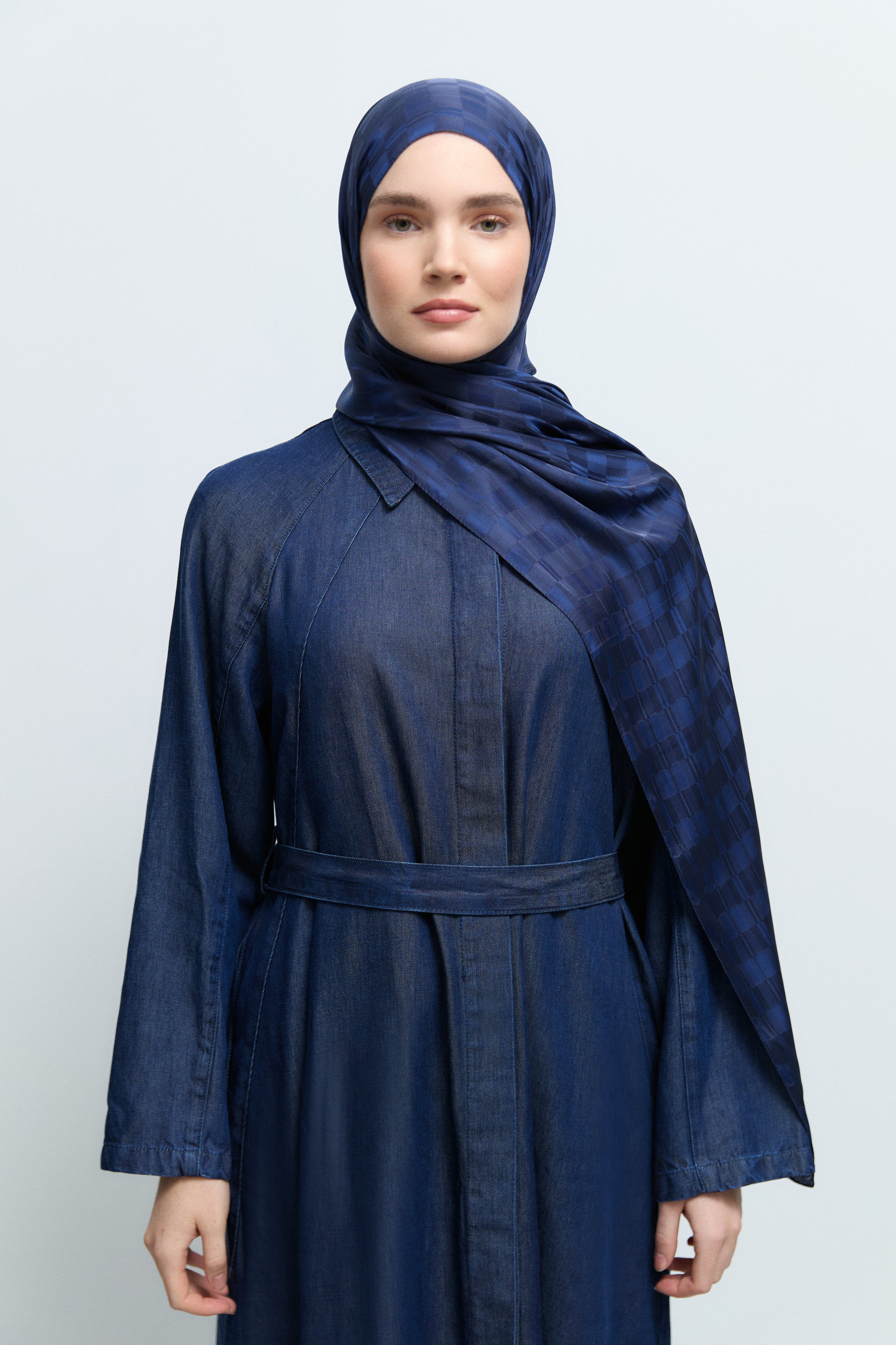 Erna Jakar Natural Şal - Lacivert TUĞBA