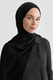Erna Jakar Natural Şal - Siyah TUGBA
