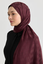 Erna Jakar Natural Şal - Bordo TUGBA