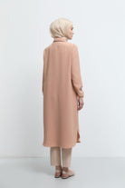 Gizli Patlı Basic Tunik - Somon TUĞBA