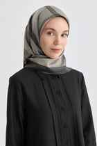 İnhina Twill İpek Eşarp - Gri TUGBA