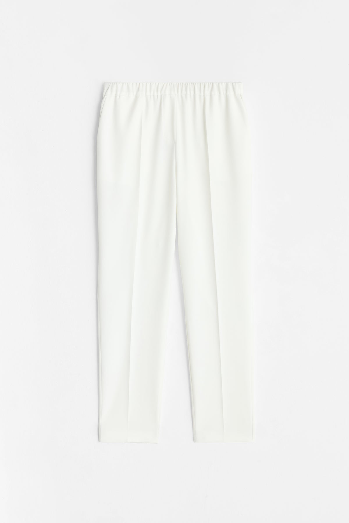 Beli Lastikli Basic Pantolon - Ekru TUĞBA
