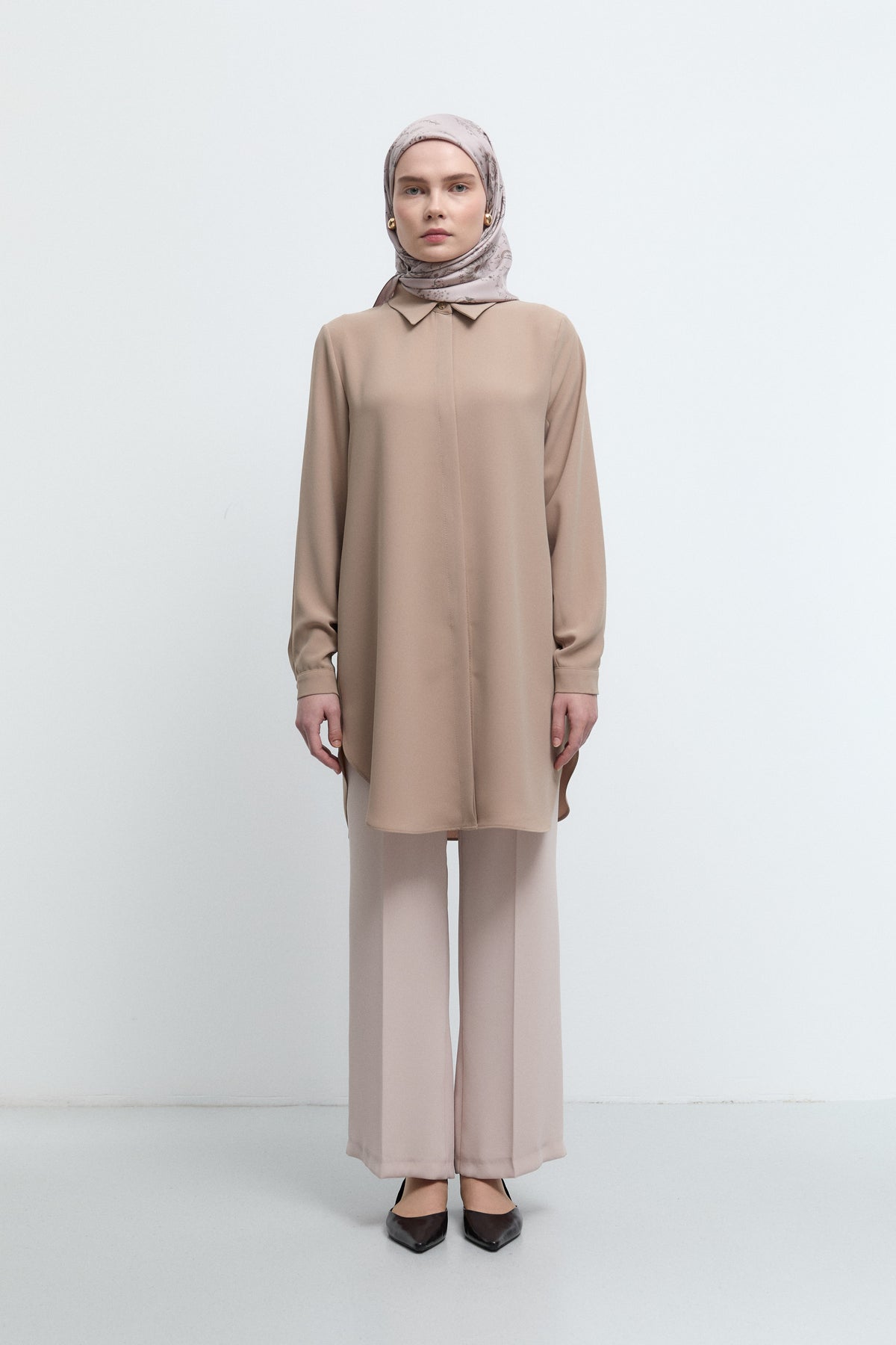 Shirt Collar Tunic - Stone