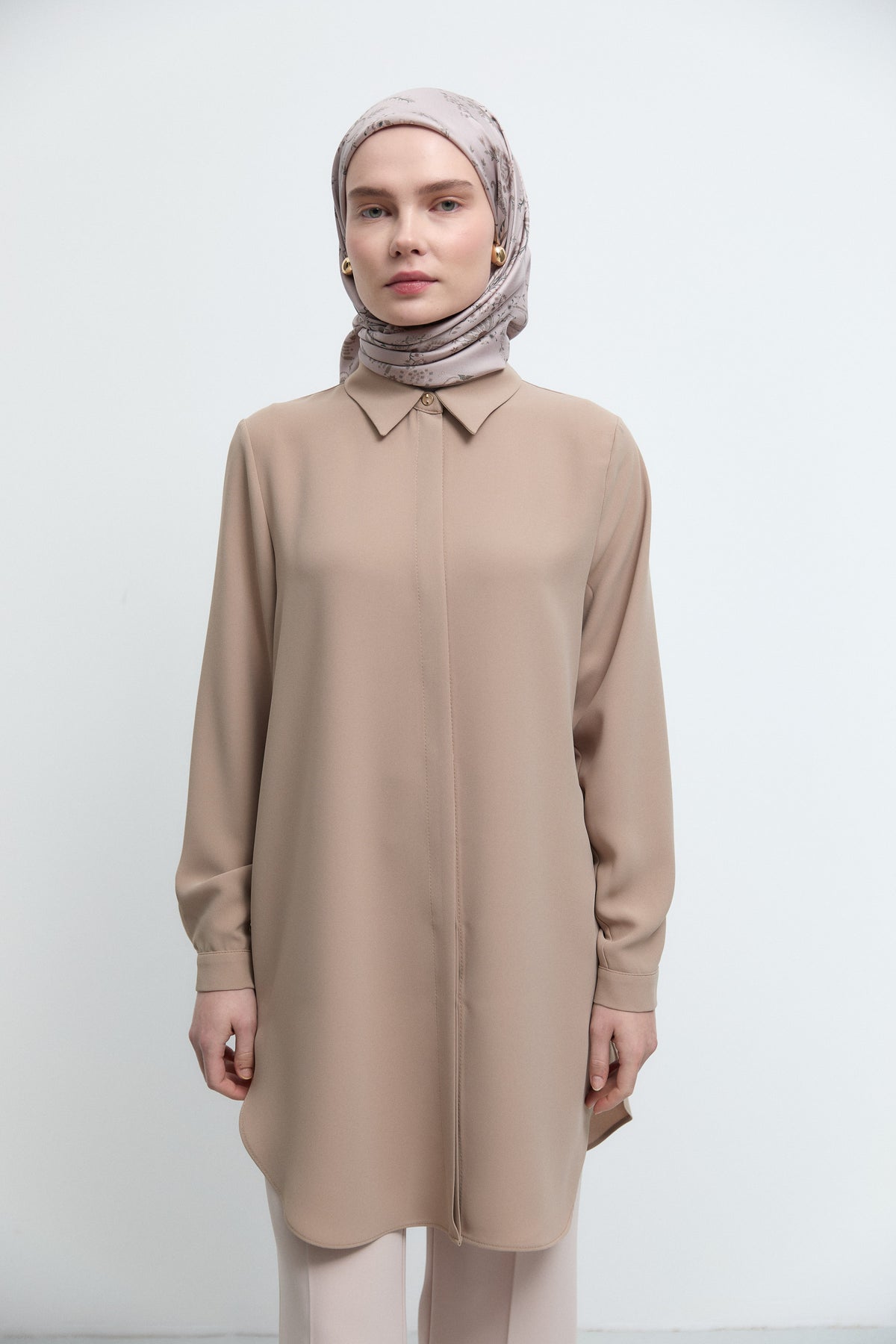 Gömlek Yaka Tunik - Taş TUĞBA