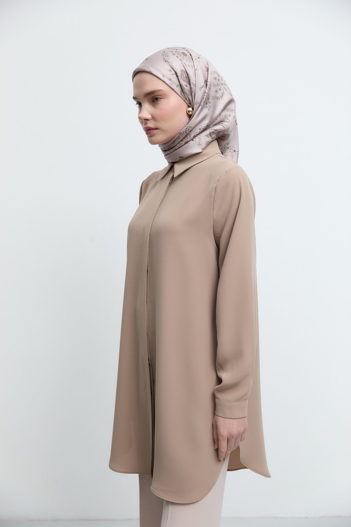 Gömlek Yaka Tunik - Taş TUĞBA