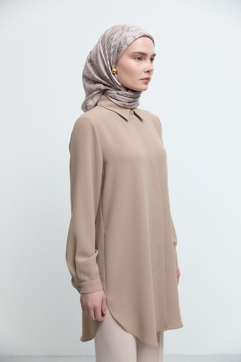 Gömlek Yaka Tunik - Taş TUĞBA