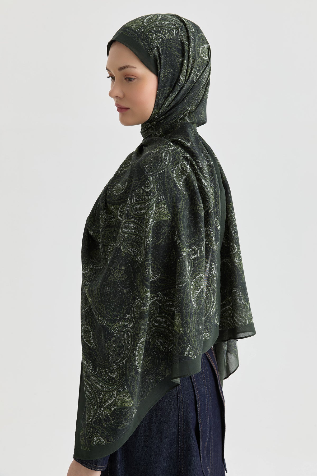 Dila Natural Şal - Yeşil TUGBA